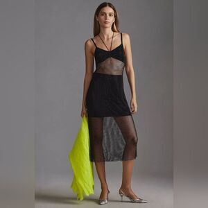 NWT Anthropologie Caballeros Sheer Mesh Sparkle Dress Medium